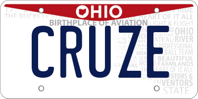 OH license plate CRUZE