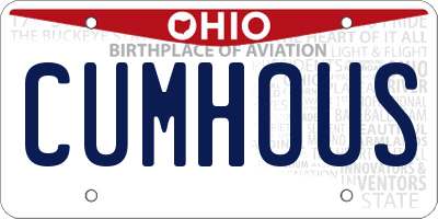 OH license plate CUMHOUS