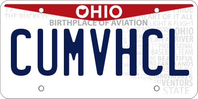 OH license plate CUMVHCL