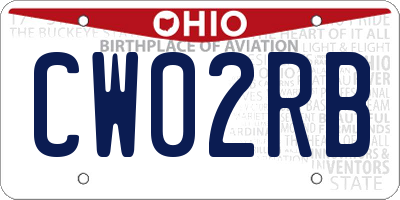 OH license plate CW02RB