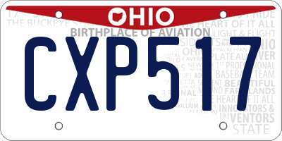 OH license plate CXP517