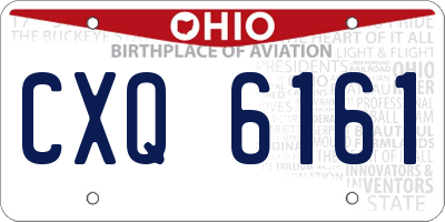 OH license plate CXQ6161