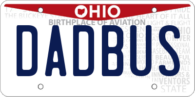 OH license plate DADBUS