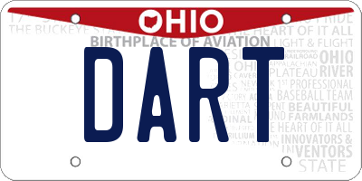 OH license plate DART