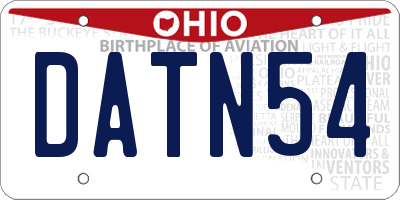 OH license plate DATN54