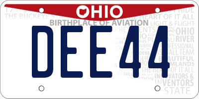 OH license plate DEE44