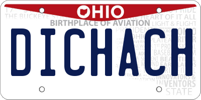 OH license plate DICHACH