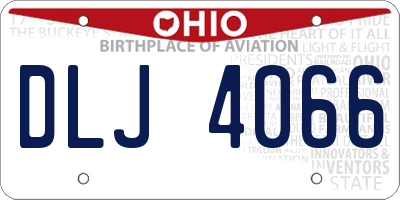 OH license plate DLJ4066