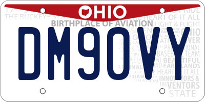 OH license plate DM90VY