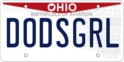 OH license plate DODSGRL