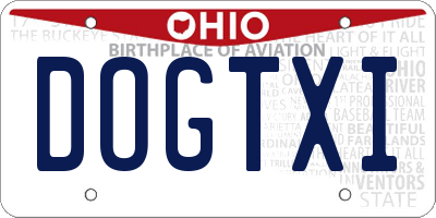 OH license plate DOGTXI