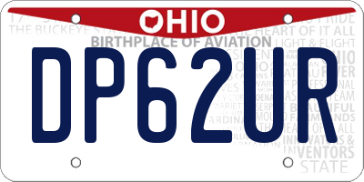 OH license plate DP62UR