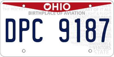OH license plate DPC9187