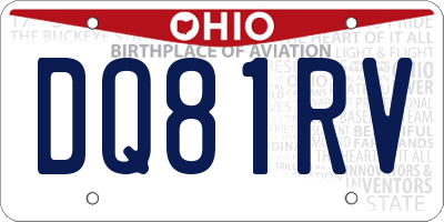 OH license plate DQ81RV