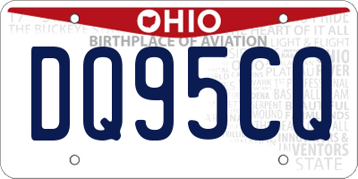 OH license plate DQ95CQ