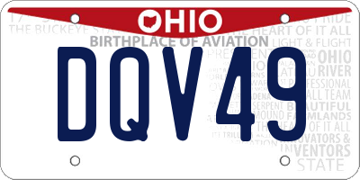 OH license plate DQV49