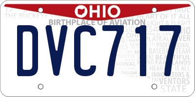 OH license plate DVC717
