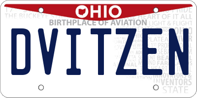 OH license plate DVITZEN