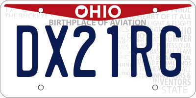 OH license plate DX21RG