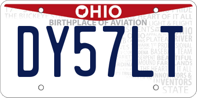 OH license plate DY57LT