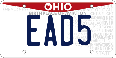 OH license plate EAD5