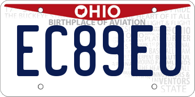 OH license plate EC89EU