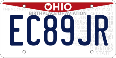 OH license plate EC89JR