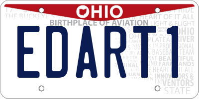 OH license plate EDART1