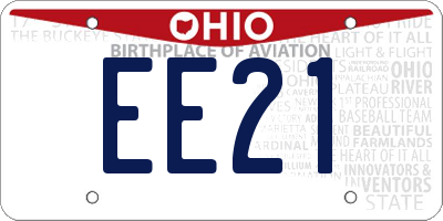 OH license plate EE21