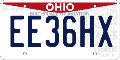 OH license plate EE36HX