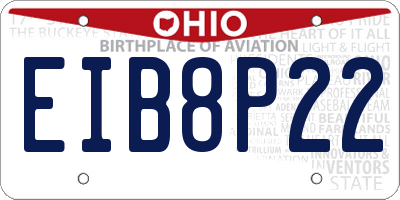 OH license plate EIB8P22