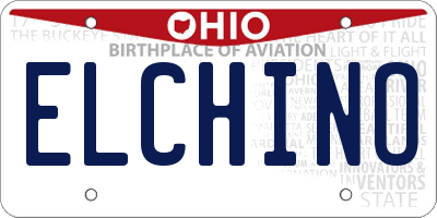 OH license plate ELCHINO