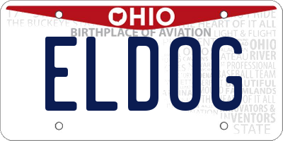 OH license plate ELDOG