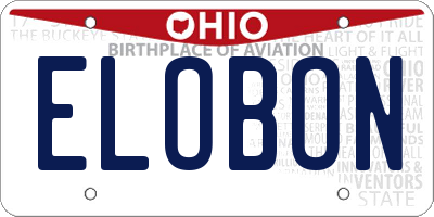 OH license plate ELOBON