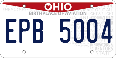 OH license plate EPB5004