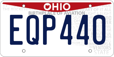 OH license plate EQP440