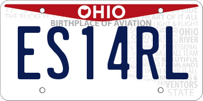 OH license plate ES14RL