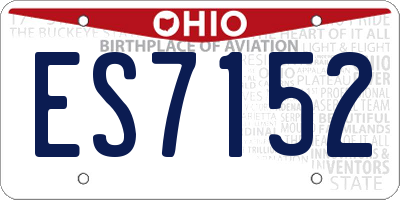 OH license plate ES7152