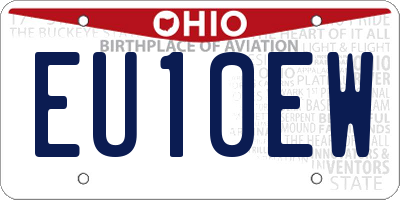 OH license plate EU10EW