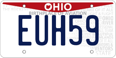 OH license plate EUH59