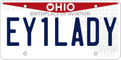 OH license plate EY1LADY