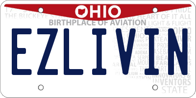 OH license plate EZLIVIN