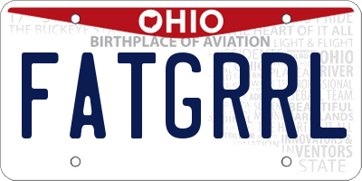 OH license plate FATGRRL