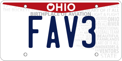 OH license plate FAV3