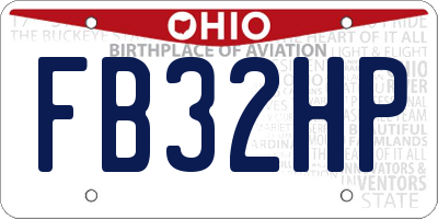 OH license plate FB32HP