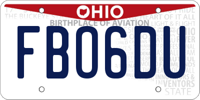 OH license plate FBO6DU