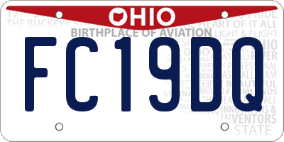 OH license plate FC19DQ