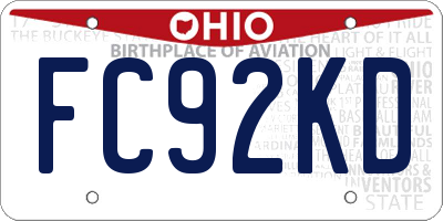 OH license plate FC92KD
