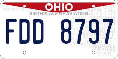 OH license plate FDD8797