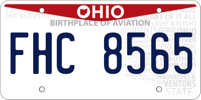 OH license plate FHC8565